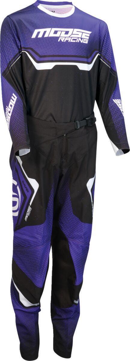 Moose Racing Youth Qualifier Pants - Black/Purple/White