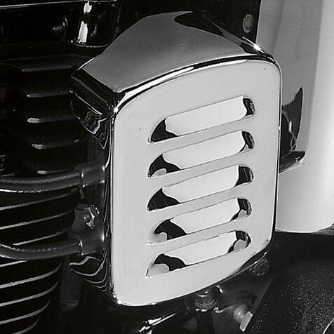 Drag Specialties Louvered Coil Cover For Harley Davidson FL 1200 1970-1977 - Chrome
