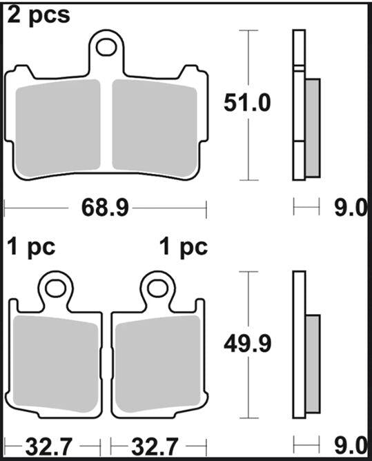Brembo SA Prime Sintered Brake Pads For Honda VFR 1200 F 2010-2016 Front