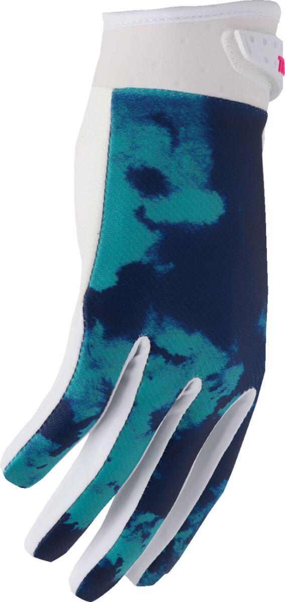 Thor Youth Launchmode Bleach Gloves - Aqua/White