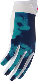 Thor Youth Launchmode Bleach Gloves - Aqua/White