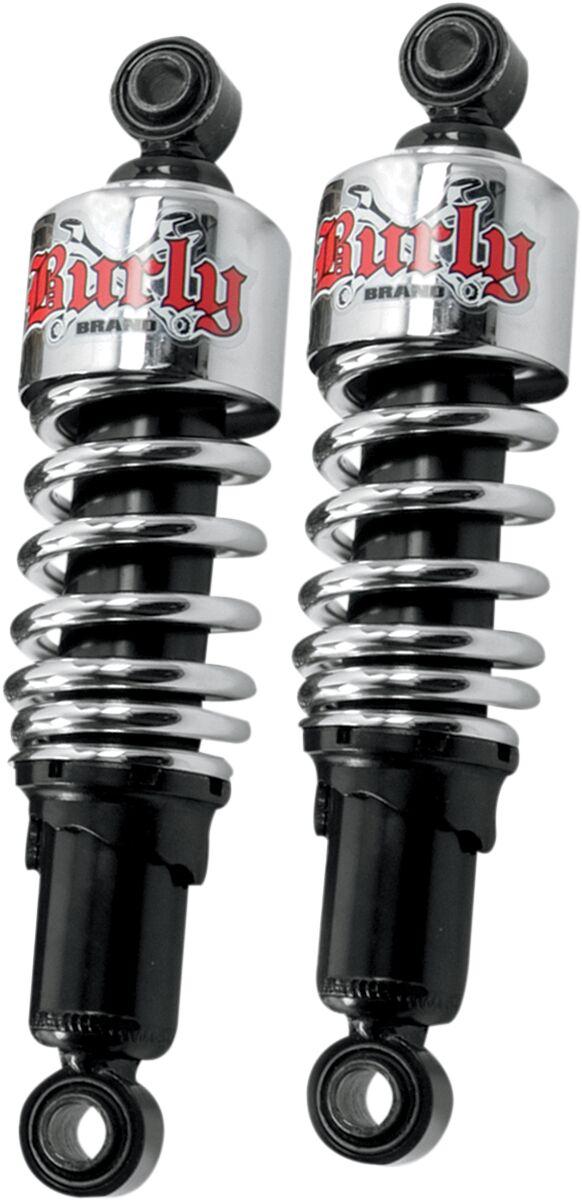 Burly Slammer Shocks For Harley Davidson XL 1200 C 1996-2003 267.00 mm (10.50") - Black Chrome