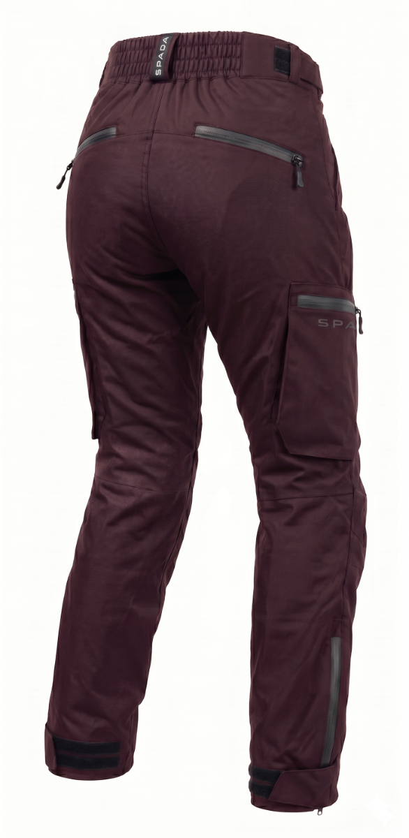 Spada Duel Cargo Ladies Motorcycle Trousers - Short Leg - Port Red