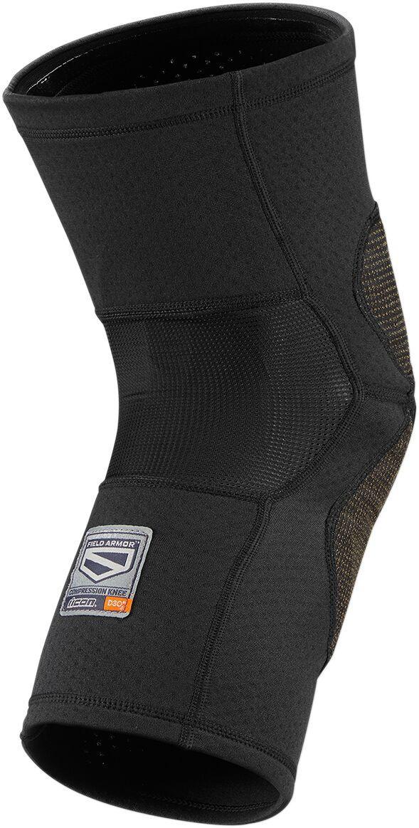 Icon Field Armor Compression Knee Guards - Black