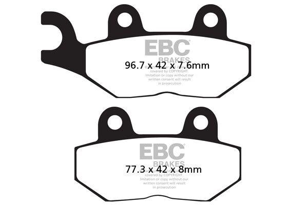EBC Organic Base FA Brake Pads For Triumph Bonneville 1200 T120 ABS 2016-2024 Rear
