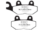 EBC Organic Base FA Brake Pads For Triumph Bonneville 1200 T120 ABS 2016-2024 Rear