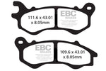 EBC Scooter "SFA" Brake Pads For LeX-Moto Adrenaline 125 EFI 2015-2019 Front