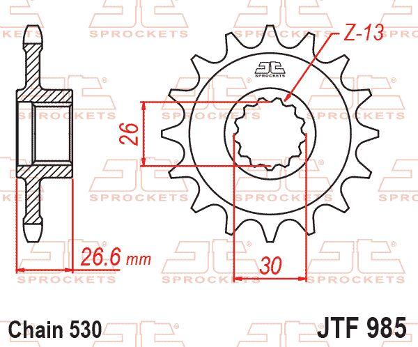 JT Rubber Cushioned Sprocket For Harley Davidson RA 1250 ABS 2021-2024 Front