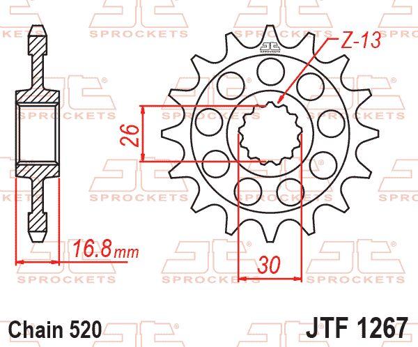 JT Rubber Cushioned Sprocket For Honda CB 750 ABS 2023-2026 Front