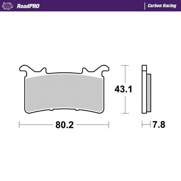 Moto Master RoadPRO Carbon Racing Brake Pads For Honda CBR 1000 RR 2023 Front