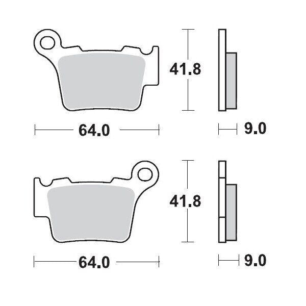 Moto Master Racing GP SinterPRO Brake Pads For Husqvarna CR125 2005-2013 - Rear