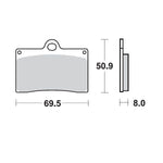 Moto Master Ceramic Brake Pads For Laverda 650 1992-1994 - Front