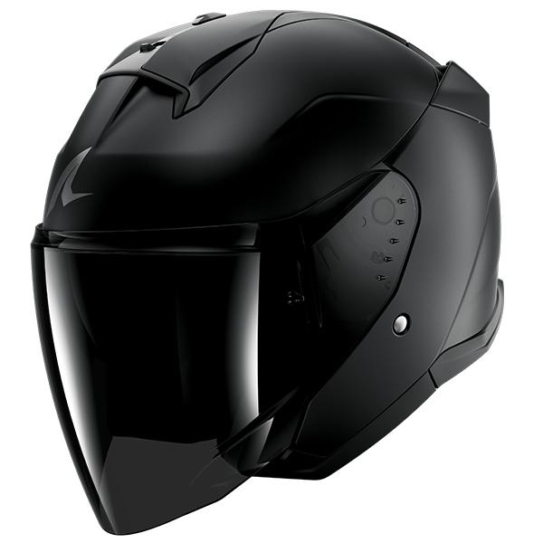 Shark Jet Open Face Motorcycle Helmet - Dark Shadow Mat A08