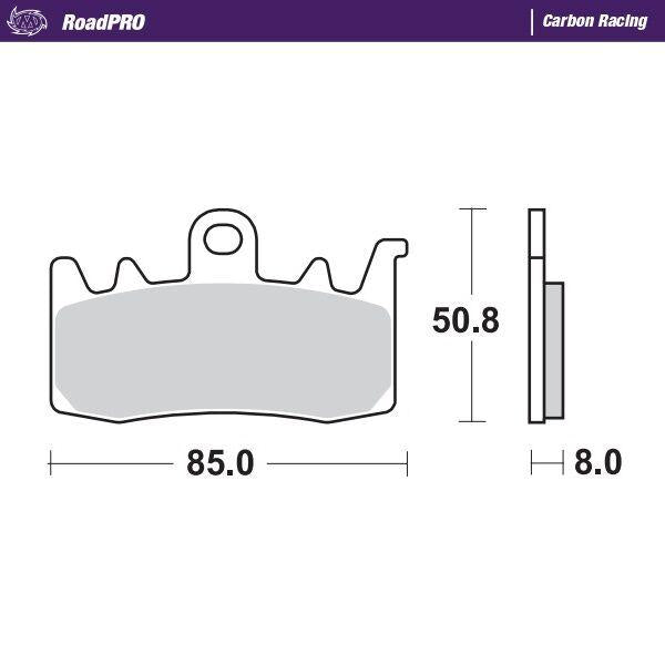 Moto Master RoadPRO Carbon Racing Brake Pads For Husqvarna 701 Supermoto 2021-2022 Front