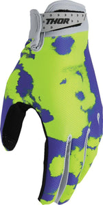 Thor Youth Launchmode Bleach Gloves - Acid/Grey