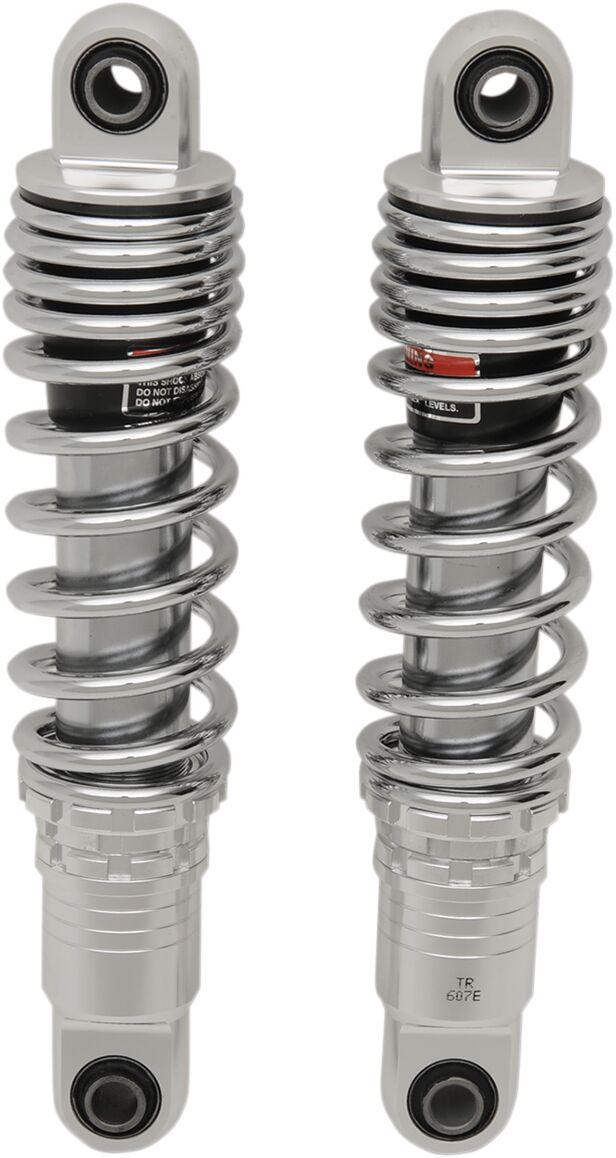Drag Specialties Premium Ride-Height Adjustable Shocks For Harley Davidson XL 1200 C 2004-2020 Rear 305.00 mm (12.00") - Black Chrome