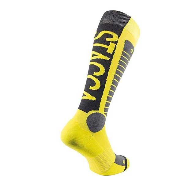 Sidi 2026 Rapidus Motorcycle Socks - Yellow/Grey/Black