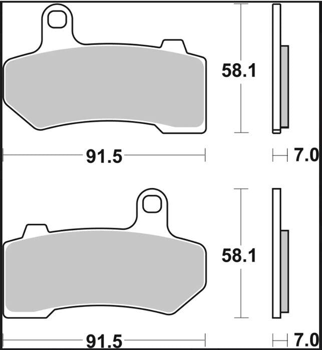 Brembo SA Prime Sintered Brake Pads For Harley Davidson FLHR 1584 2008 Road King Front