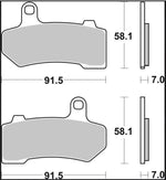 Brembo SA Prime Sintered Brake Pads For Harley Davidson FLHR 1584 2008 Road King Front