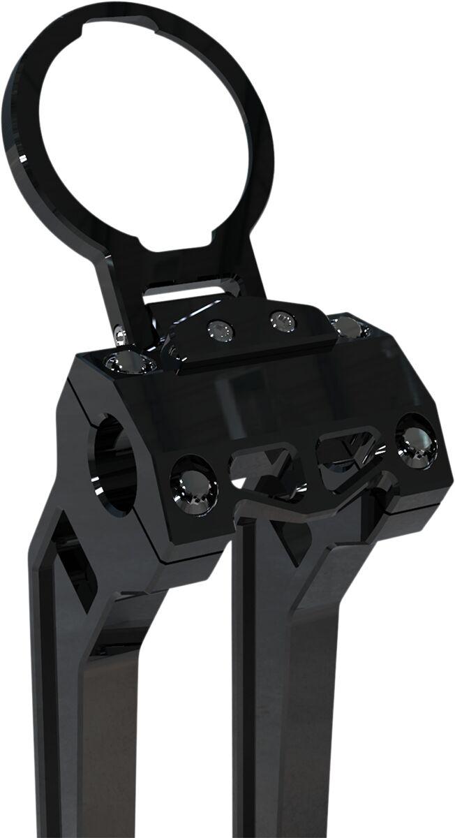 LA Choppers Single Gauge Mount for Performance Risers For Harley Davidson FLD 1690 2012-2013 - Black