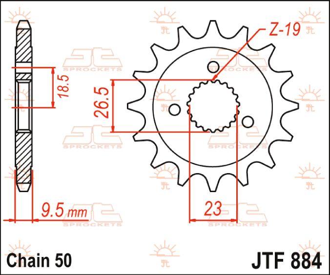 JT Sprocket For Harley Davidson XLH 1100 1986-1987 Front  21T