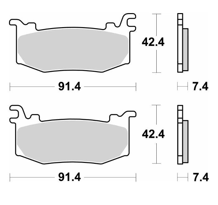 SBS DS Dual Sintered Brake Pads For Ducati Panigale V4 1100 ABS Front/Fits Front Left Or Right