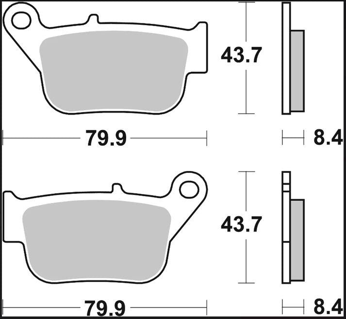 Brembo XS Prime Sintered Brake Pads For Yamaha YP 250 R 2014-2016 Rear
