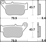 Brembo XS Prime Sintered Brake Pads For Yamaha YP 250 R 2014-2016 Rear