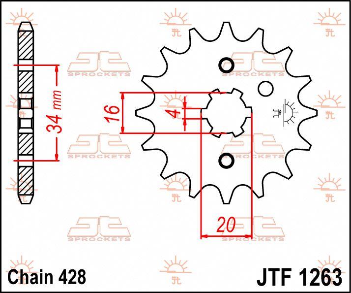 JT Chromoly Steel Sprocket For Yamaha AG 200 1982-2008 Front 17T
