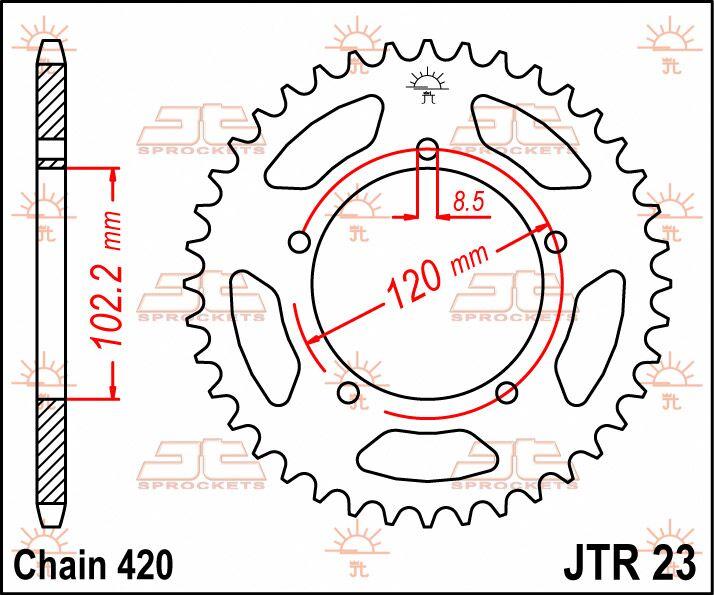 JT Sprocket For Aprilia RS 50 1999-2005 Rear  47T