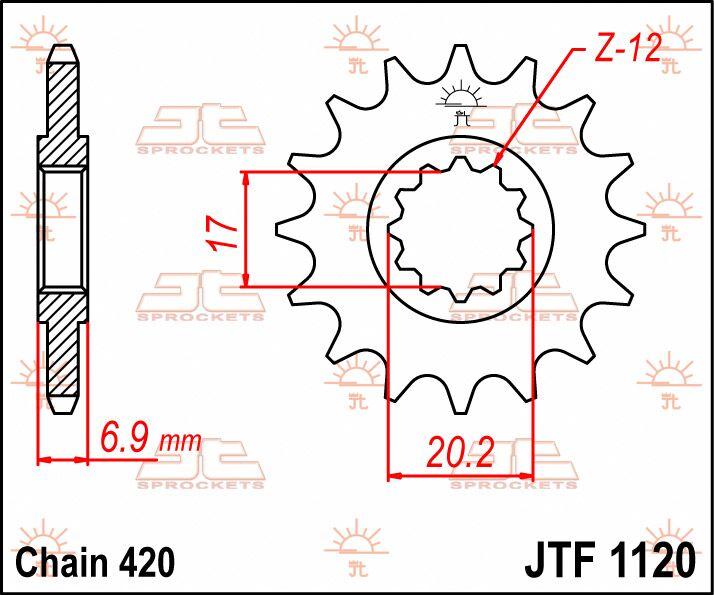 JT Sprocket For Fantic 50 E 2016 Front  13T