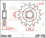JT Sprocket For Fantic CABALLERO 250 2018-2020 Front  12T