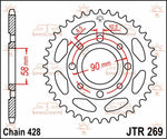 JT Sprocket For Daelim Altino 100 1995-2003 Rear Black 46T
