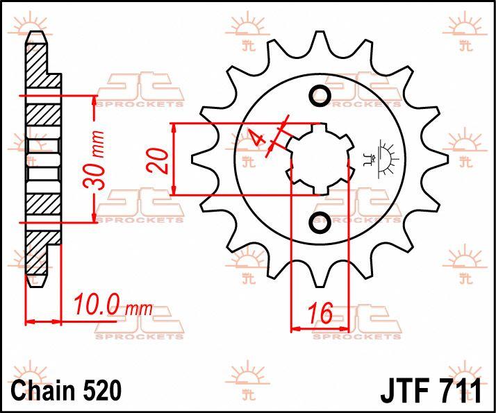 JT Sprocket For Cagiva Freccia 125 1987-1990 Front  12T