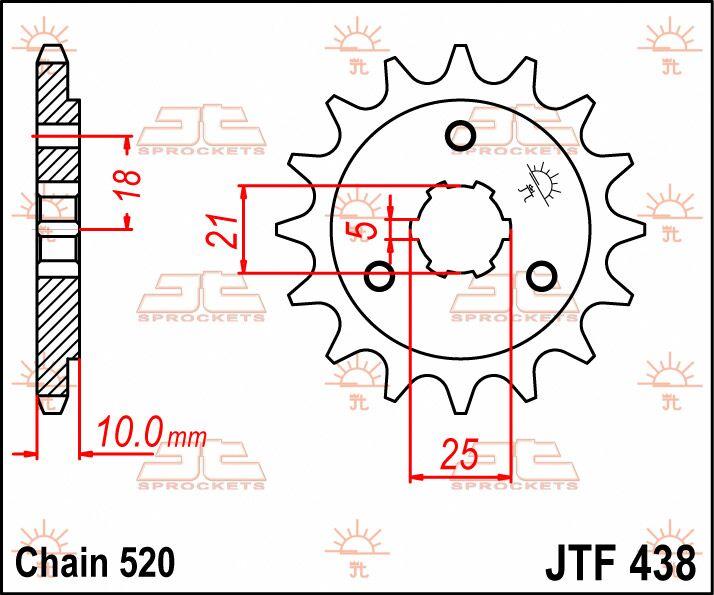 JT Sprocket For Suzuki DR750S 1988-1989 Front  15T