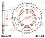 JT Steel Sprocket For Yamaha DT 50 RSM 2002 Rear 51T