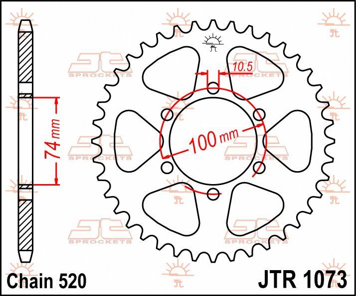 JT Sprocket For Hyosung GV 250 2004-2007 Rear 46T
