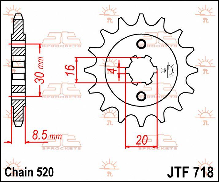 JT Sprocket For Husqvarna CR125 1991-1994 Front  12T