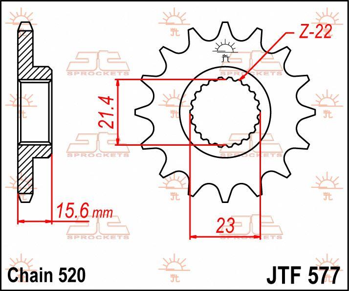 JT Sprocket For Mz Baghira 660 1997-2003 Front  14T
