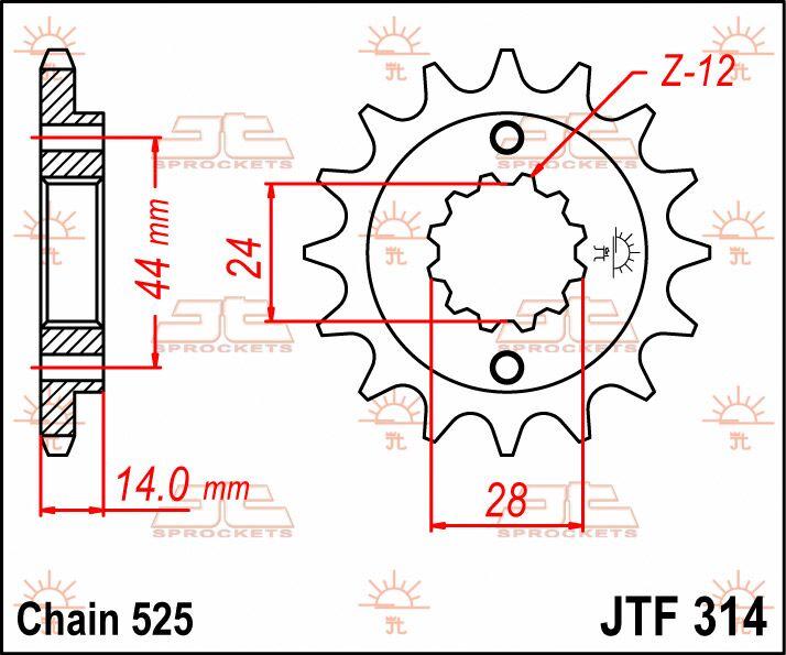 JT Sprocket For Honda XRV 750 1990-2003 Front  16T