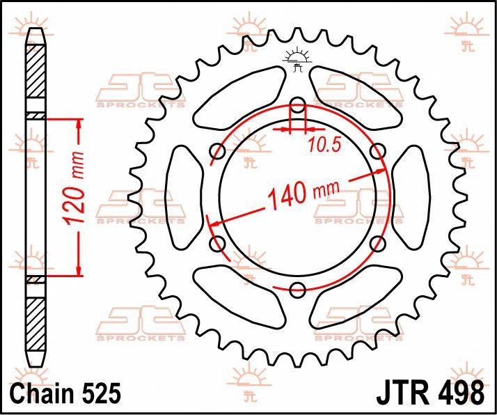 JT Sprocket For Suzuki GSX-R 600 1997-2000 Rear  39T