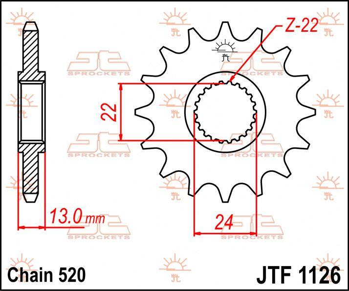 JT Sprocket For Aprilia MOTO 6.5 1995-1999 Front  16T