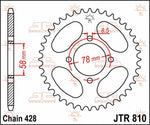 JT Sprocket For Suzuki B 120 1971-1977 Rear  49T