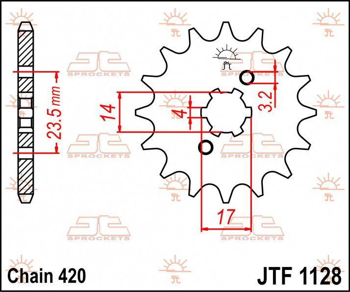 JT Sprocket For Derbi GPR 50 Nude 2006-2008 Front  11T