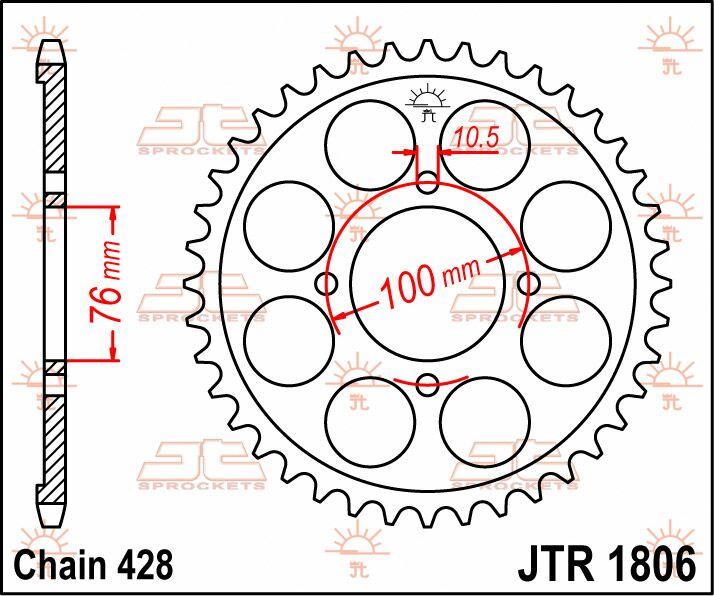 JT Sprocket For Suzuki RG 125F 1992-1994 Rear 56T