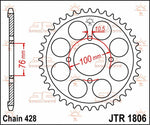 JT Sprocket For Suzuki RG 125F 1992-1994 Rear 56T