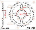 JT Sprocket For Suzuki RV 125 2003-2016 Rear Black 51T