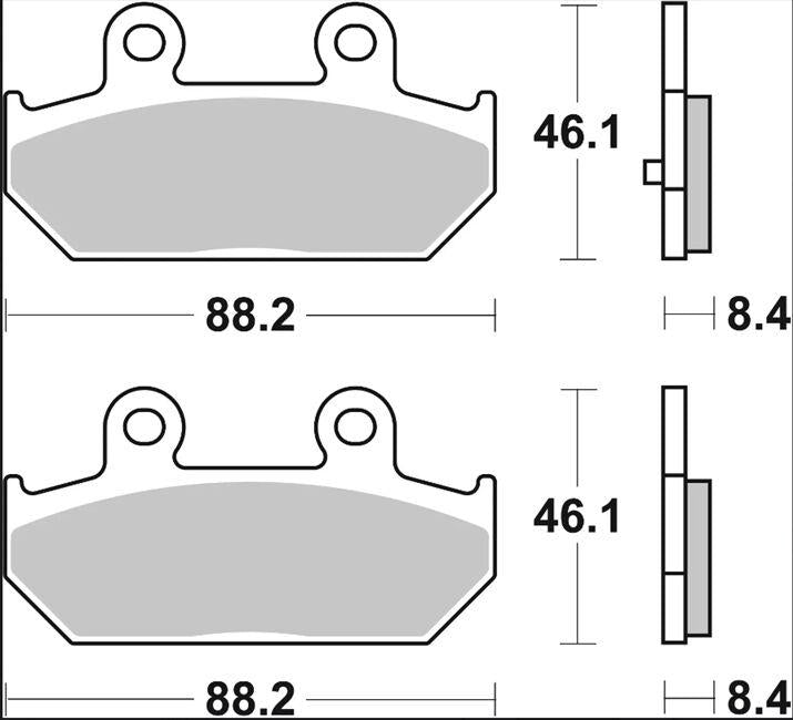 Brembo Prime Carbon Ceramic Brake Pads For Suzuki AN 400 2007-2009 Rear