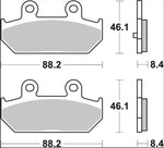 Brembo Prime Carbon Ceramic Brake Pads For Suzuki AN 400 2007-2009 Rear