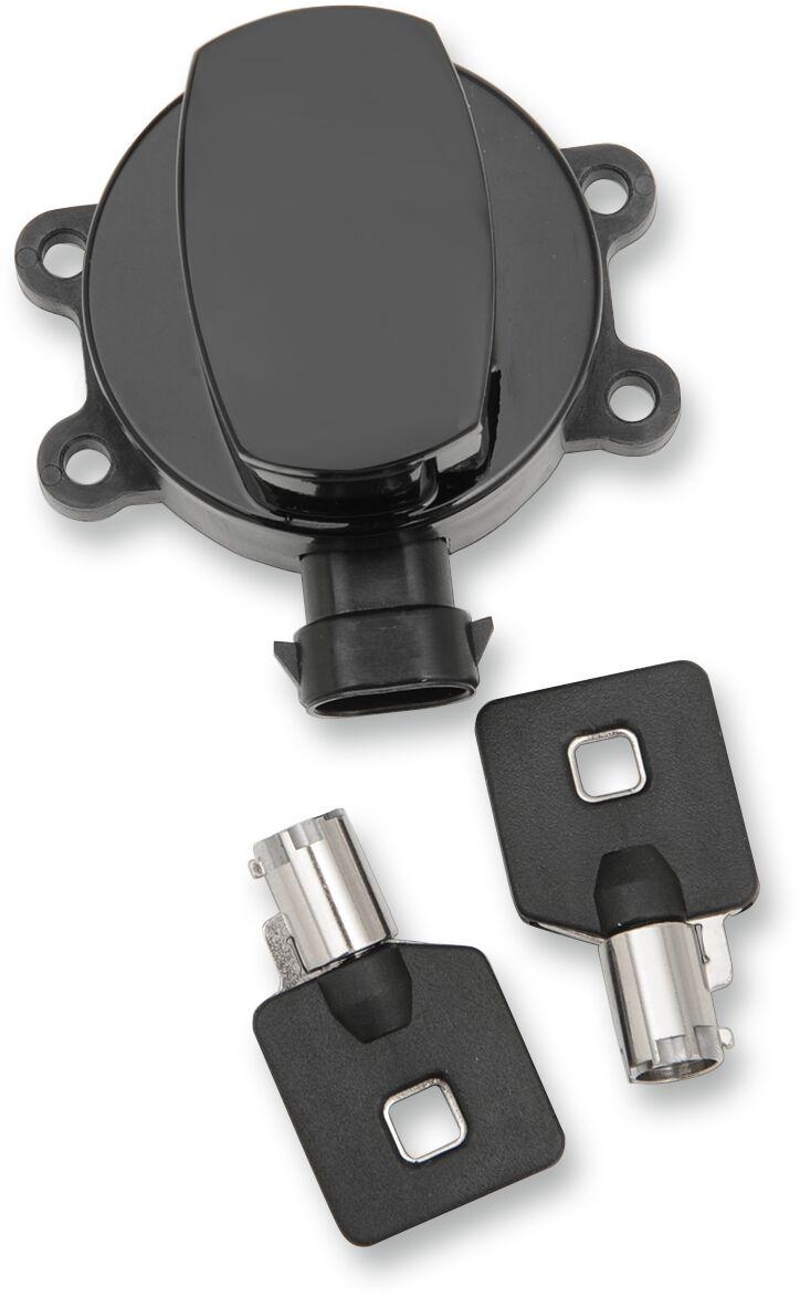 Drag Specialties Side Hinge Ignition Switch For Harley Davidson FLS 1690 2012-2015 - Black